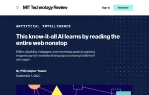 MIT Technology Review article on Diffbot