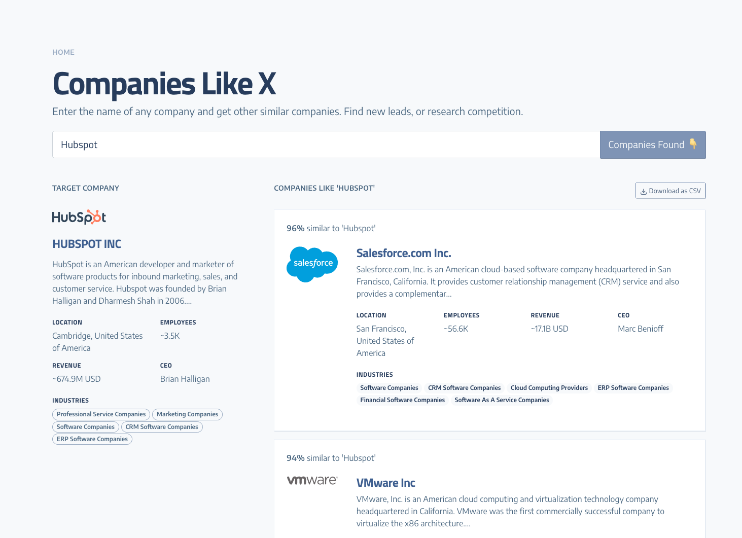 Diffbot Companies Like X