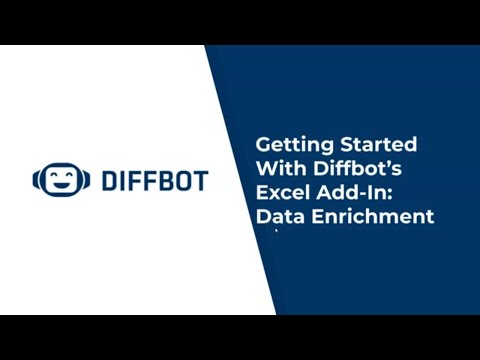Getting Started With Diffbot's Excel Add-In: Data Enrichment